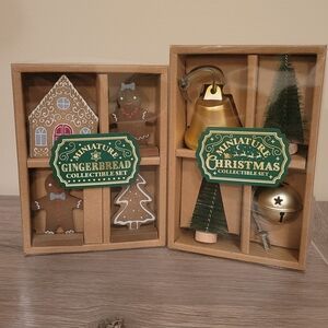 Miniature Christmas Decor Box Set of 2